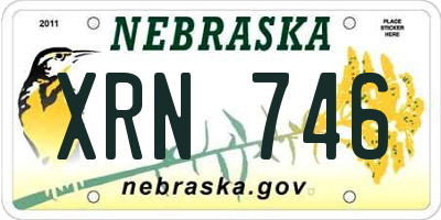 NE license plate XRN746