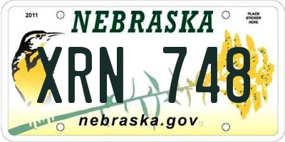 NE license plate XRN748