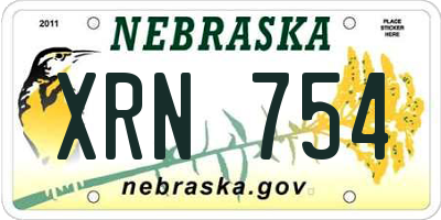 NE license plate XRN754