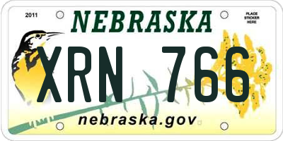 NE license plate XRN766