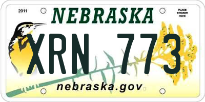 NE license plate XRN773
