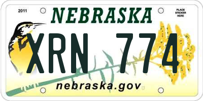 NE license plate XRN774