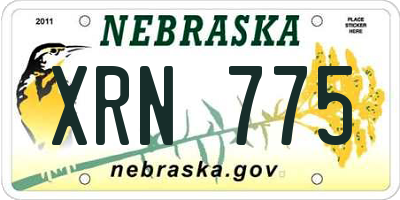 NE license plate XRN775
