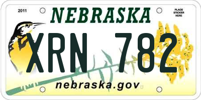 NE license plate XRN782