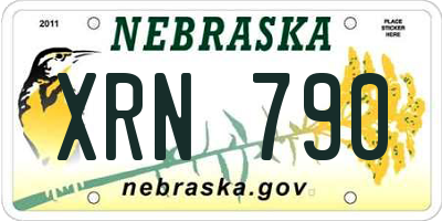 NE license plate XRN790