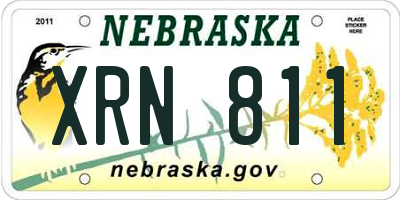 NE license plate XRN811