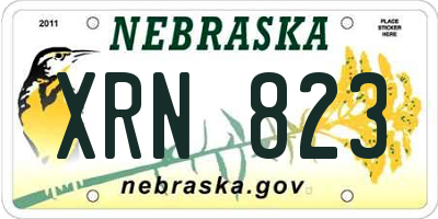 NE license plate XRN823