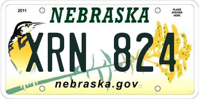 NE license plate XRN824
