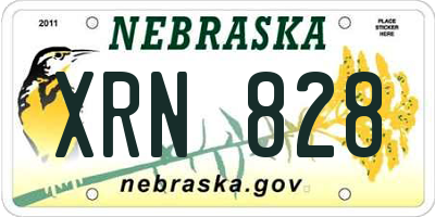 NE license plate XRN828