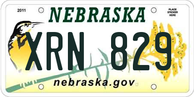 NE license plate XRN829