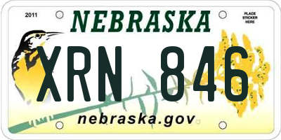 NE license plate XRN846