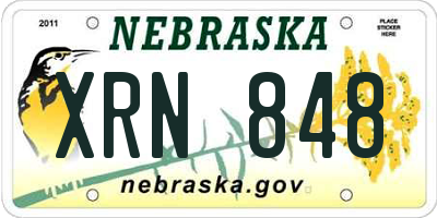 NE license plate XRN848