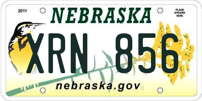 NE license plate XRN856
