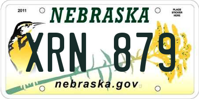 NE license plate XRN879