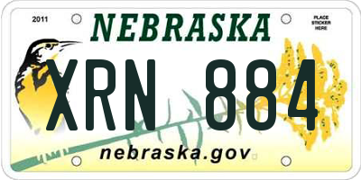 NE license plate XRN884