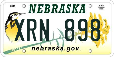 NE license plate XRN898