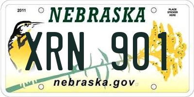NE license plate XRN901