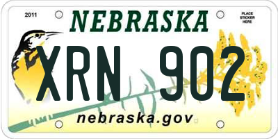 NE license plate XRN902