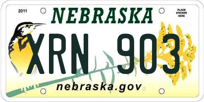 NE license plate XRN903