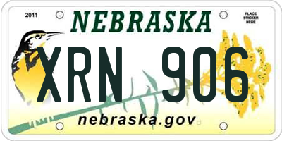 NE license plate XRN906