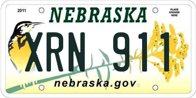 NE license plate XRN911