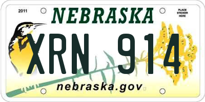 NE license plate XRN914
