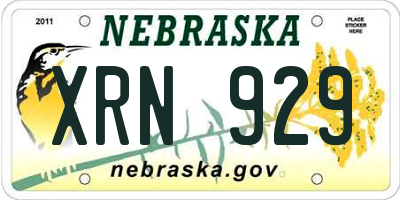 NE license plate XRN929