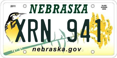 NE license plate XRN941