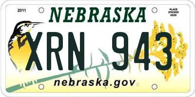 NE license plate XRN943