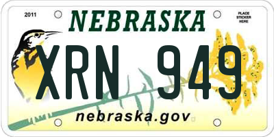 NE license plate XRN949