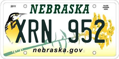 NE license plate XRN952
