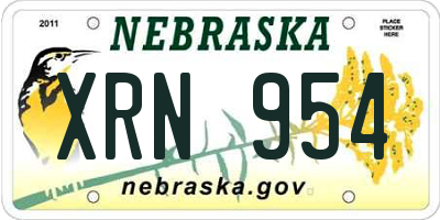 NE license plate XRN954