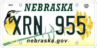 NE license plate XRN955