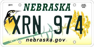NE license plate XRN974
