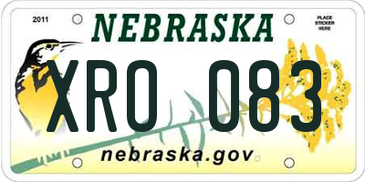 NE license plate XRO083