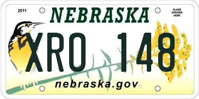 NE license plate XRO148