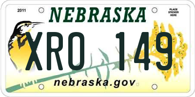 NE license plate XRO149