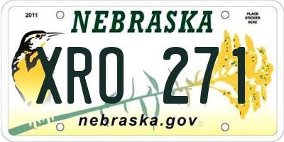 NE license plate XRO271