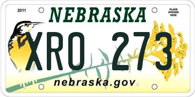 NE license plate XRO273