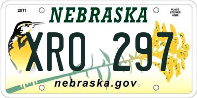 NE license plate XRO297