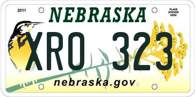 NE license plate XRO323
