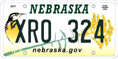 NE license plate XRO324