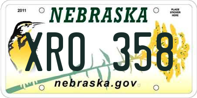NE license plate XRO358