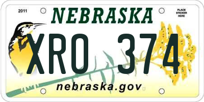 NE license plate XRO374
