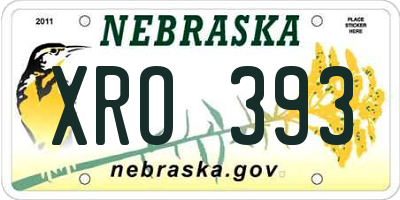 NE license plate XRO393