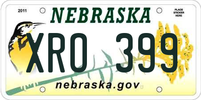 NE license plate XRO399