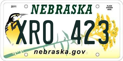 NE license plate XRO423