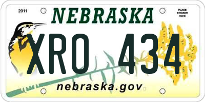 NE license plate XRO434