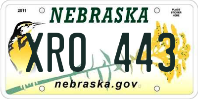 NE license plate XRO443