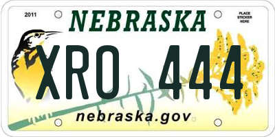 NE license plate XRO444